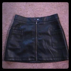 Free People Leather Skirt